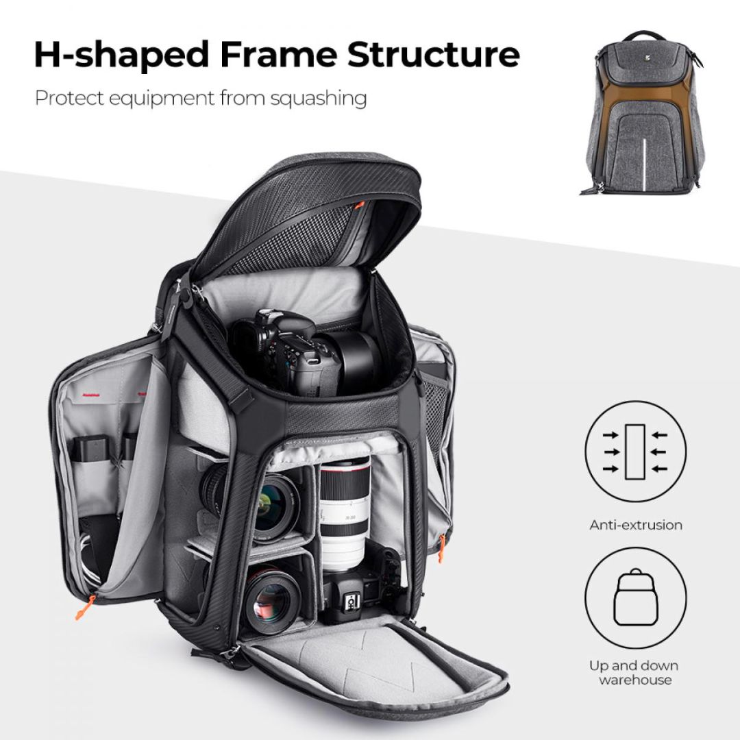 K&F Concept Alpha Camera Backpack 25L Rain cover Star Wander 01 (Sivi) KF13.105 - 2